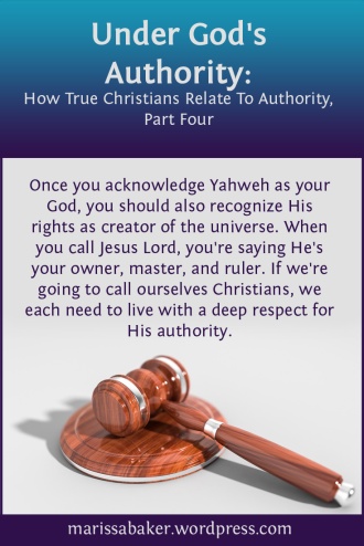 Under God's Authority | marissabaker.wordpress.com